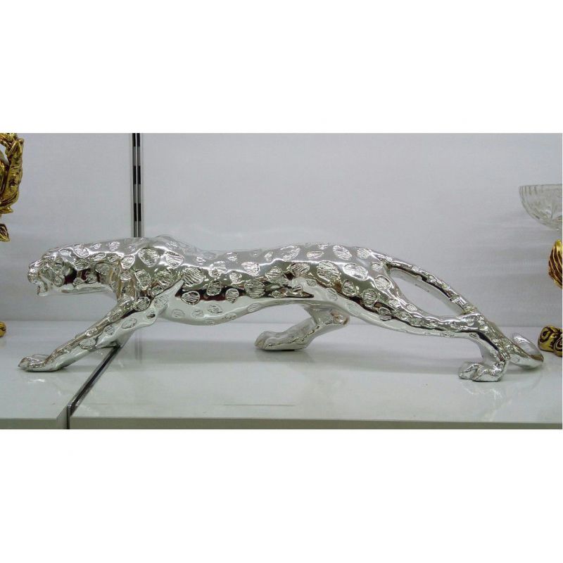 PANTER LEOPAR BİBLO..74 X 19 CM..GÜMÜŞ 