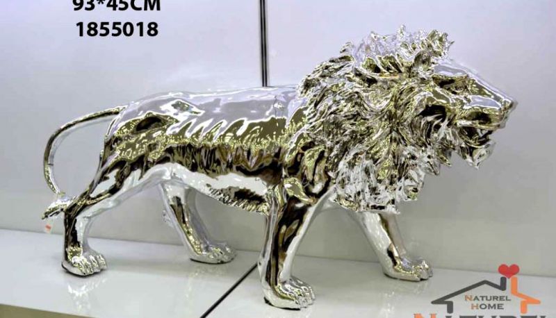 ASLAN BİBLO BÜYÜK BOY 93 X 45 CM GÜMÜŞ